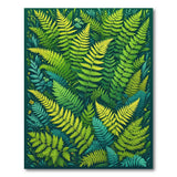 Lush Fern Grove Green Floral Vintage Area Rug