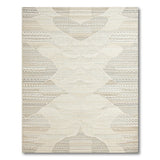 Beige Geometric Wavy Area Rug