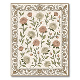 Blush Rose Floral Vintage Area Rug