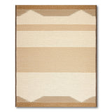 Beige and Neutral Beige Tan Geometric Stripe Area Rug