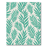 Green Vibrant Green Palm Leaf Coastal Area Rug