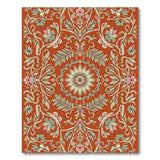 Terracotta Persian Floral Medallion Rug