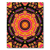 Vibrant Pink Mandala Boho Area Rug