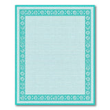 Teal Daisy Border Woven Area Rug
