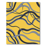 Vibrant Yellow Abstract Swirl Area Rug