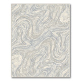Blue Grey Abstract Swirl Area Rug