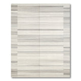 Grey Striped Geometric Modern Area Rug
