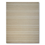 Beige and Neutral Beige Tan Horizontal Striped Woven Rug