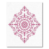 Pink Floral Mandala Area Rug