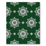 Green Snowflake Pattern Area Rug
