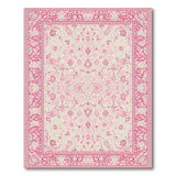 Traditional Persian Pink Vibrant Pink Persian Floral Area Rug