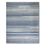 Blue and Teal Navy Blue Horizontal Stripe Area Rug