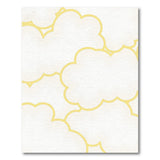 Yellow Cloud Outline Area Rug