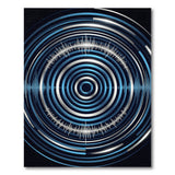Blue Teal Waveform Geometric Area Rug