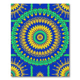 Navy Blue Sunburst Mandala Area Rug