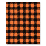 Orange Rustic Farmhouse Orange Black Buffalo Plaid Area Rug