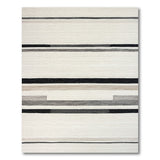 Geometric Modern Beige Black Striped Geometric Area Rug