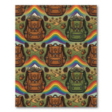 Rainbow Backpack Adventure Area Rug
