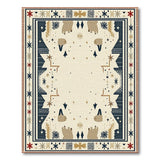 Whimsical Tribal Bears Stars Area Rug
