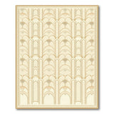 Art Deco Gold Fan Geometric Area Rug