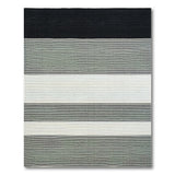 Modern Horizontal Striped Grey Area Rug