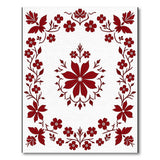 Red Floral Vintage Area Rug