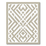 Beige and Neutral Geometric Modern Beige Geometric Trellis Area Rug