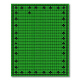 Emerald Green Checkered Shamrock Area Rug