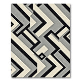 Bold Geometric Black White No. 9 Area Rug