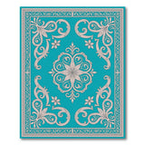 Traditional Persian Blue and Teal Teal Ornate Medallion Area Rug