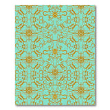 Teal and Gold Ornate Medallion Area Rug