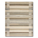 Beige Neutral Striped Woven Area Rug