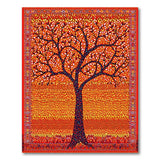 Fiery Tree of Life Red Area Rug