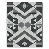 Bold Geometric Modern Bold Black White Geometric Abstract Rug