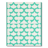 Teal Interlocking Trellis Area Rug