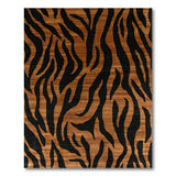 Tiger Stripe Area Rug in Bold Black Orange
