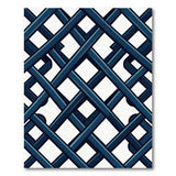 Navy Blue Interwoven Lattice Area Rug