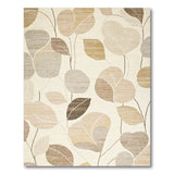 Abstract Area Beige Abstract Leaf Area Rug