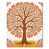 Vibrant Autumn Maple Tree Area Rug