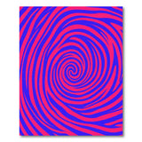 Hypnotic Pink Blue Swirl Area Rug