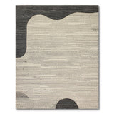 Black and White Black White Organic Abstract Area Rug