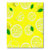 Yellow Fruit Pattern Sunny Lemon Slice Yellow Area Rug