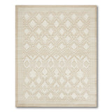 Beige and Neutral Beige Diamond Geometric Woven Area Rug