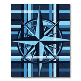 Navy Compass Plaid Area Rug