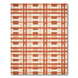 Geometric Modern Orange Geometric Area Rug