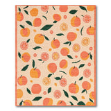 Whimsical Orange Fruit Leaf Area Rug