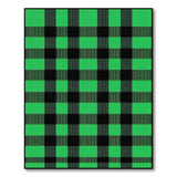 Bold Green Black Plaid Area Rug
