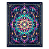 ODIKA Washable Mandala Area Rug - Low Pile Bohemian Floral Non-Slip Carpet