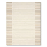 Beige Vertical Stripe Border Area Rug