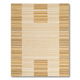 Modern Tan Beige Geometric Stripe Rug